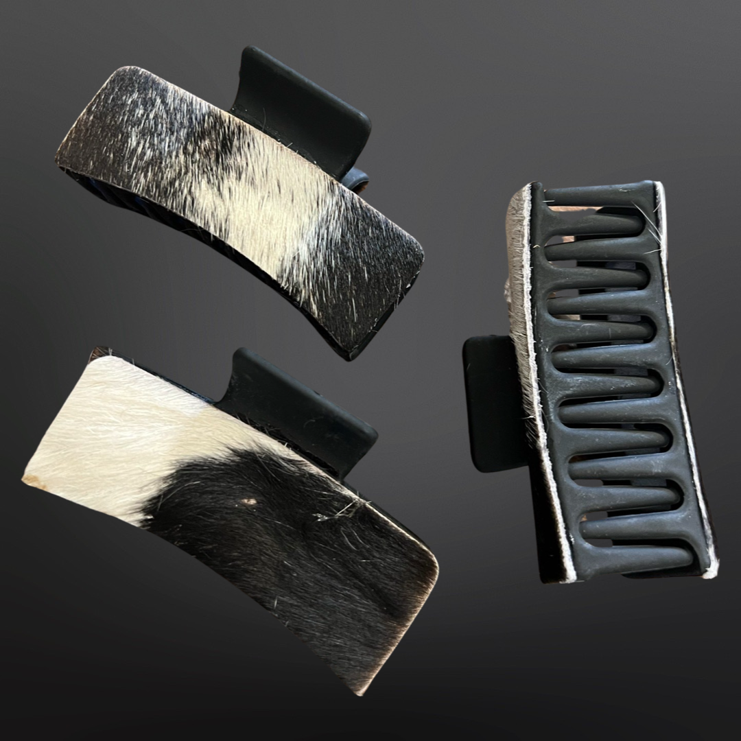 The Amarillo Cowhide Claw Clip