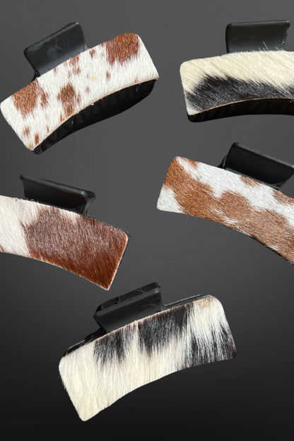 The Amarillo Cowhide Claw Clip