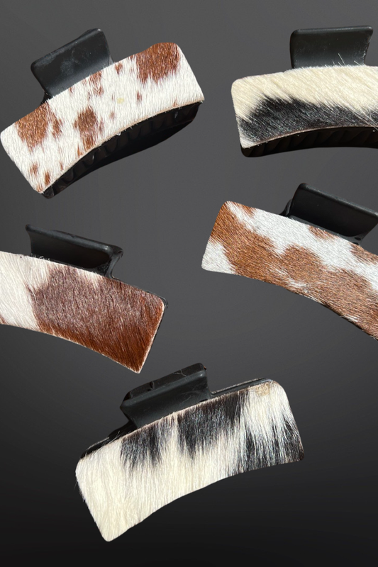 The Amarillo Cowhide Claw Clip