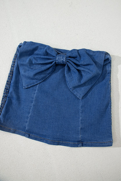 The Rebel Heart Denim Tube Top