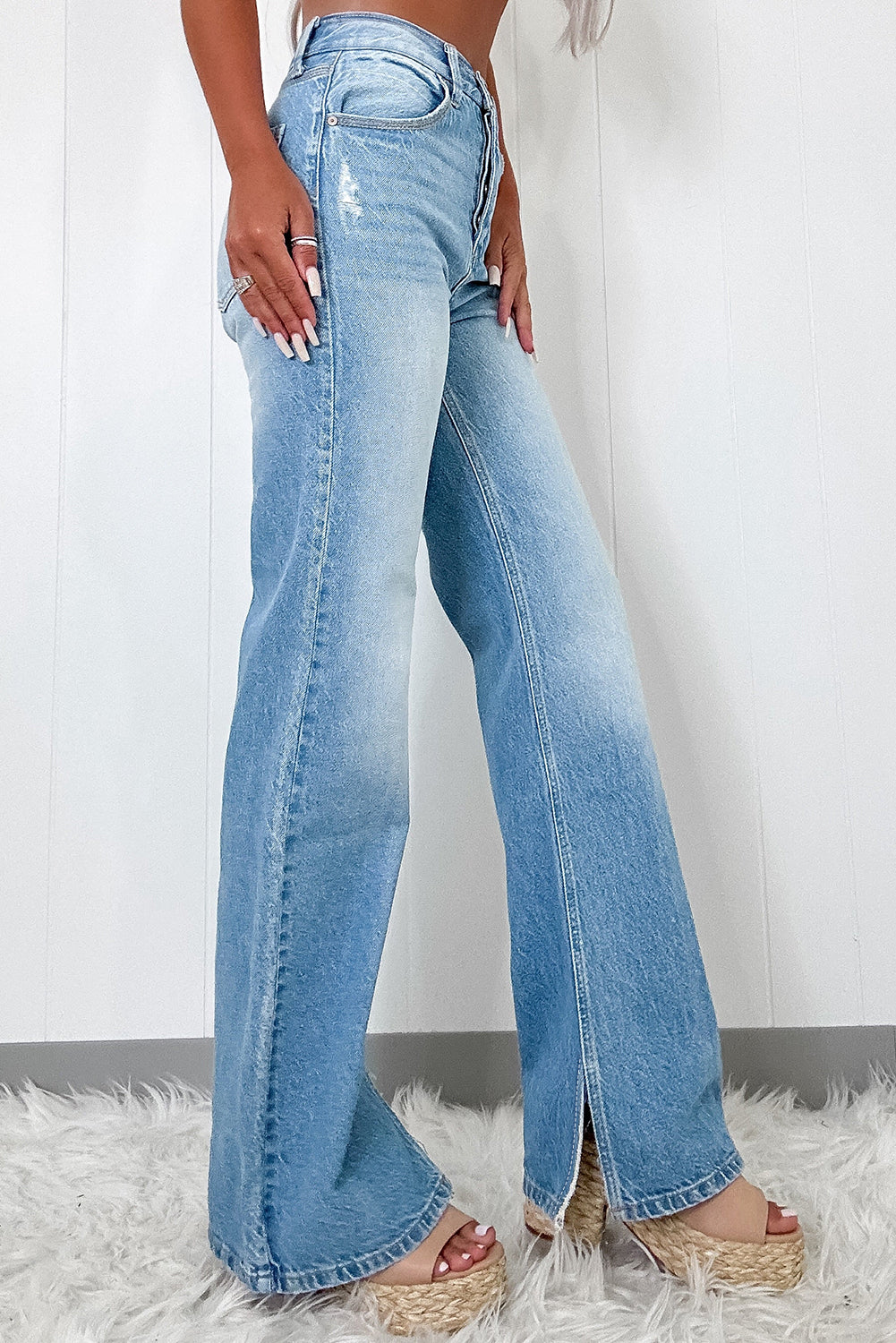 The Slit Decision Straight Leg Jeans